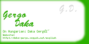 gergo daka business card
